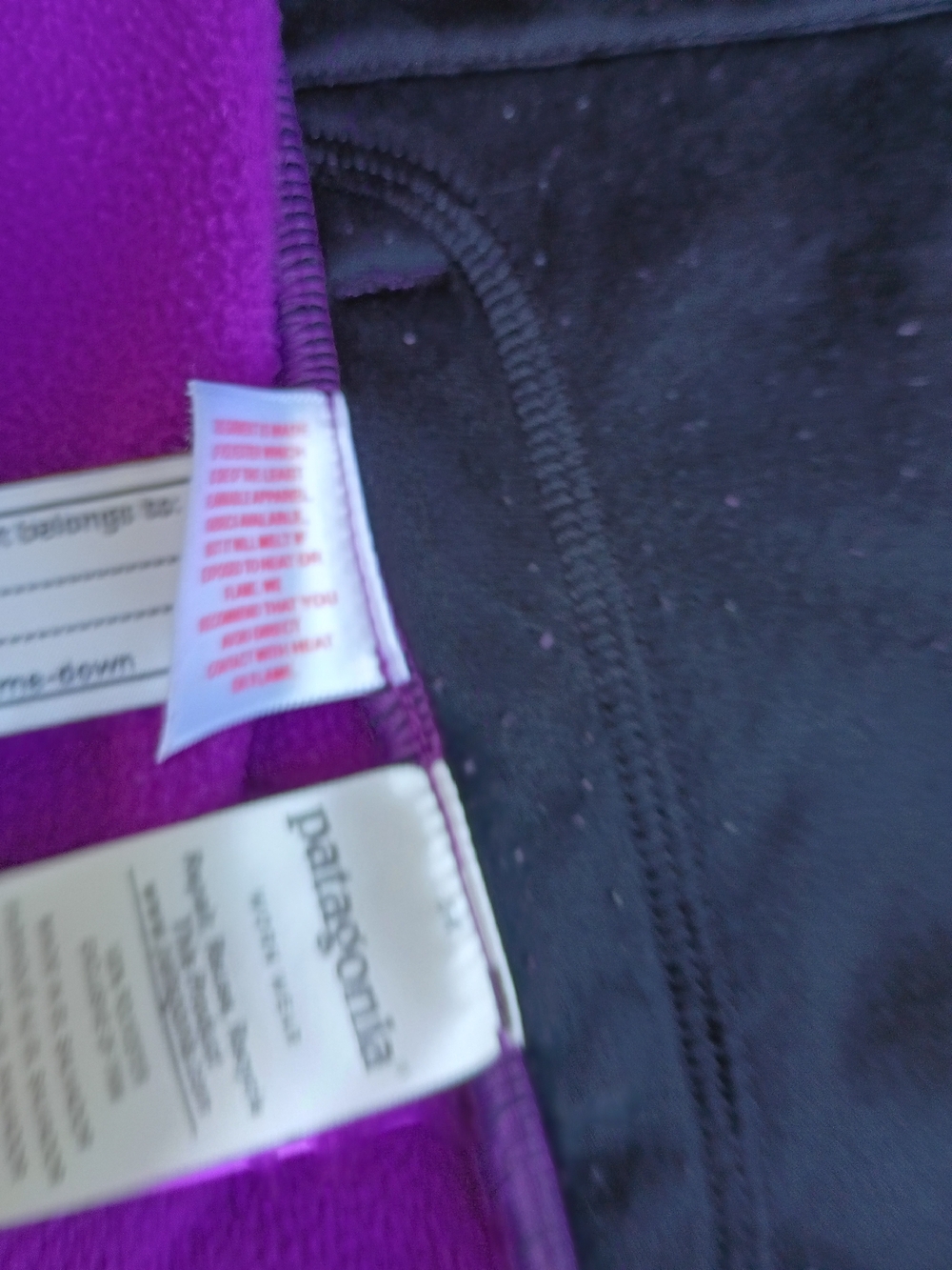 Patagonia micro D Snap-t Purple Hooded Fleece Jacket Girls Size 5t - Picture 9 of 10